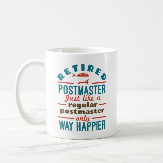 Mug Maître de poste à la retraite amusant retraite heu (Gauche)