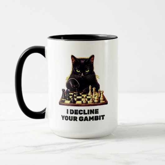 Mug Maître d'échecs Chat Noir (Gauche)