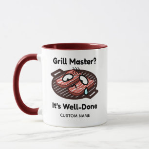 Mug Maître du Grill Bien Fait Drôle Cadeau BBQ Papa