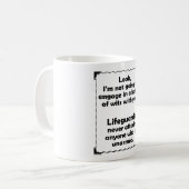 Mug Maître nageur de joute d'esprit (Devant gauche)