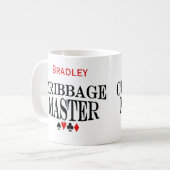 Mug Maître personnalisé de Cribbage (Devant gauche)
