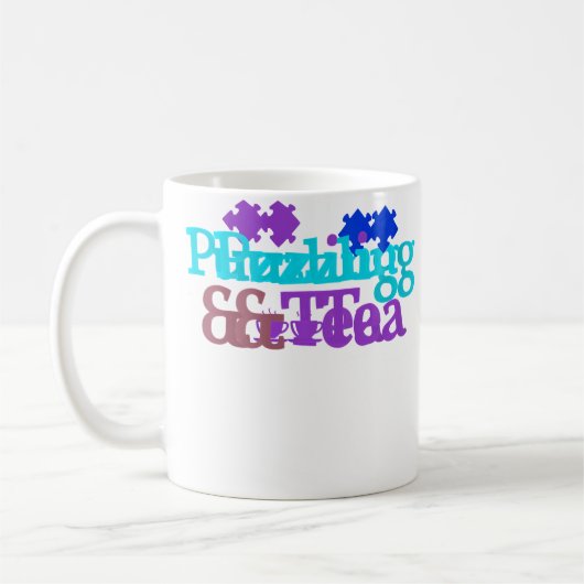 Mug Maîtresse de puzzle de thé pour femmes (Gauche)