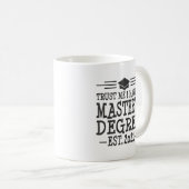Mug Maîtrise Diplôme de 2021 Cadeau d'études MSW MBA M (Devant droit)