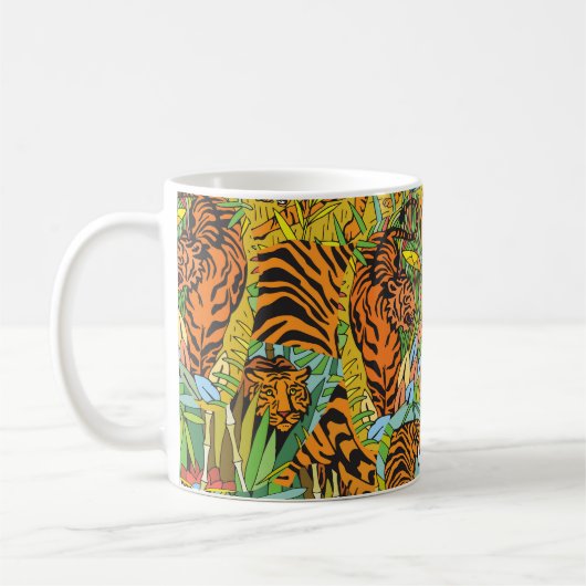 Mug Majesté de la Jungle : Tigres au milieu de la verd (Gauche)