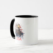 Mug Majestic American Bald Eagle in Watercolor (Devant gauche)