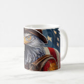 Mug Majestic American Eagle - Art Patriotique de la fa (Devant droit)