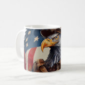 Mug Majestic American Eagle - Art Patriotique de la fa (Devant gauche)