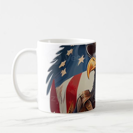 Mug Majestic American Eagle - Art Patriotique de la fa (Gauche)
