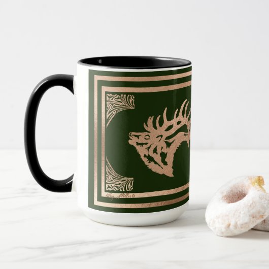 Mug Majestic Bull Elk (Avec donut)