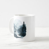 Mug Majestic Deer in Forest Landscape (Devant gauche)
