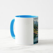 Mug Majestic Eagle Capturer le poisson au lever du sol (Devant gauche)