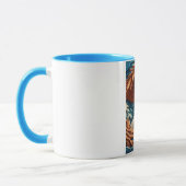 Mug Majestic Eagle Fishing dans une vague 36x24 (Gauche)