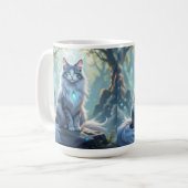 Mug **Majestic Fantasy Cat with Mystical Aura – High F (Devant gauche)