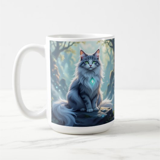 Mug **Majestic Fantasy Cat with Mystical Aura – High F (Gauche)