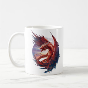 Mug Majestic Fire Dragon - Imaginaire épique