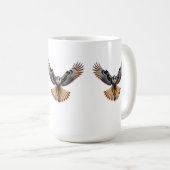 Mug **“Majestic Flying Falcon – Realistic Full-Body Bi (Devant droit)
