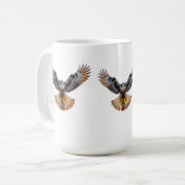 Mug **“Majestic Flying Falcon – Realistic Full-Body Bi (Devant gauche)