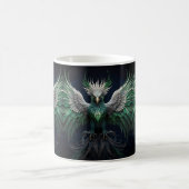Mug Majestic Green & White Phoenix Bird (Centre)