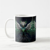 Mug Majestic Green & White Phoenix Bird (Gauche)