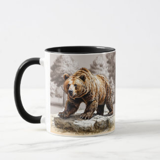 Mug Majestic Grizzly : Gardienne de la forêt"