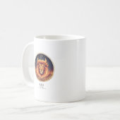 Mug Majestic Leo Lion Zodiac Gold Illustration Coffee  (Devant gauche)
