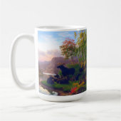 Mug Majestic Moose dans un camp paysager d'automne sué (Gauche)