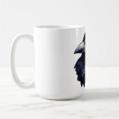 Mug Majestic Raven Portrait - corbeau, oiseau, faune (Gauche)