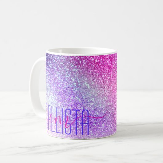 Mug Majestic rose violet Nebula Galaxy Parties scintil (Devant gauche)