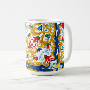 Mug Majólica, estilo siciliano, limones