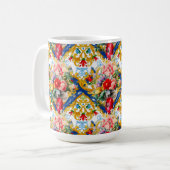 Mug Majolica, style sicilien, fleurs (Devant gauche)