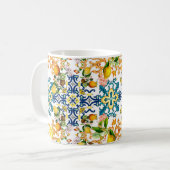Mug Majolica, tuiles siciliennes, citrons agrumes  (Devant gauche)