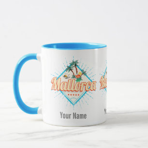 Mug Majorque Baléares Île Retro Parrot Vintage