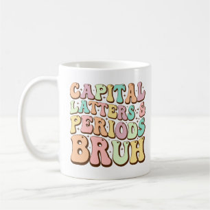 Mug Majuscules Et Périodes Bruh Prof De Anglais Drôle