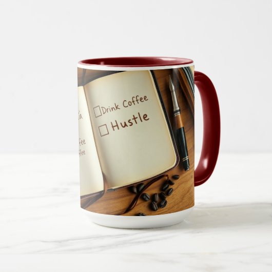 Mug Make Dua, Drink Coffee, Hustle Islamic Productive  (Devant droit)