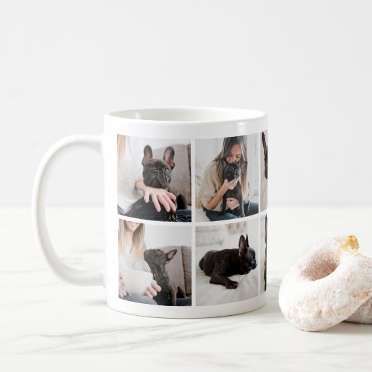 Mug Make Your Own Pet Photo Collage (Avec donut)