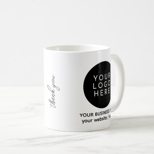 Mug Make Your Own Small Business Custom Logo Info (Devant droit)