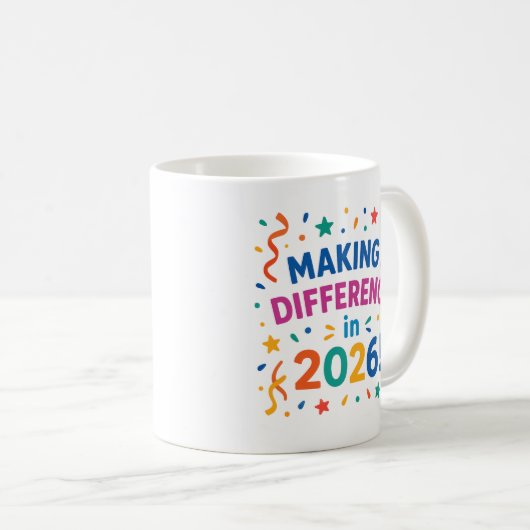 Mug "Making a Difference in 2026" New Year Celebration (Devant droit)
