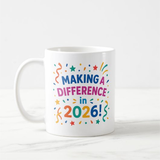 Mug "Making a Difference in 2026" New Year Celebration (Gauche)