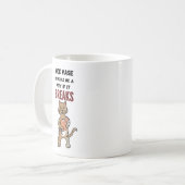 Mug Mal oeil chat, malicieux chat. Chat drôle (Devant gauche)