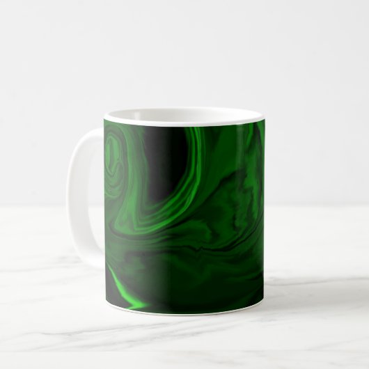 Mug malachite vert texture (Devant gauche)