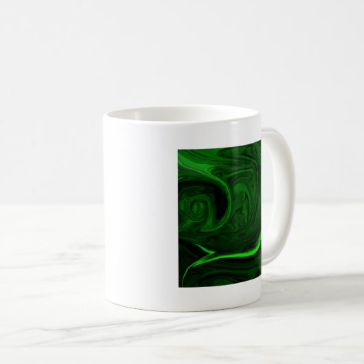 Mug malachite vert texture (Devant droit)