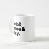 Mug Malade & Lame & Lazy. (Devant gauche)