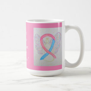 Mug Maladie Cancer du sein Sensibilisation Ruban Angel
