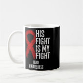 Mug Maladie cardiaque cyanogène Son combat est mon com (Gauche)