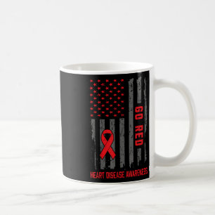 Mug Maladie cardiaque Drapeau américain Aller Maladie