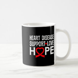 Mug Maladie Cardiaque Soutien Amour Espoir Ruban Rouge