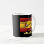 Mug Malaga Espagne Drapeau espagnol Bâtons de tambour  (Devant droit)