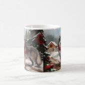 Mug Malamute d'Alaska dans la neige de Noël (Centre)