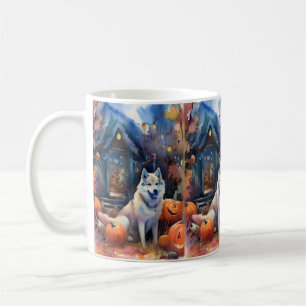 Mug Malamute d'Halloween en Alaska avec la peur Citrou