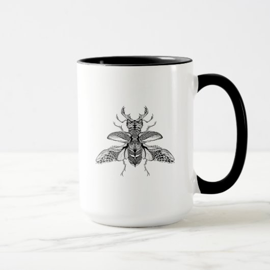 Mug Mâle-Scarabée psychédélique inspiré (Droite)
